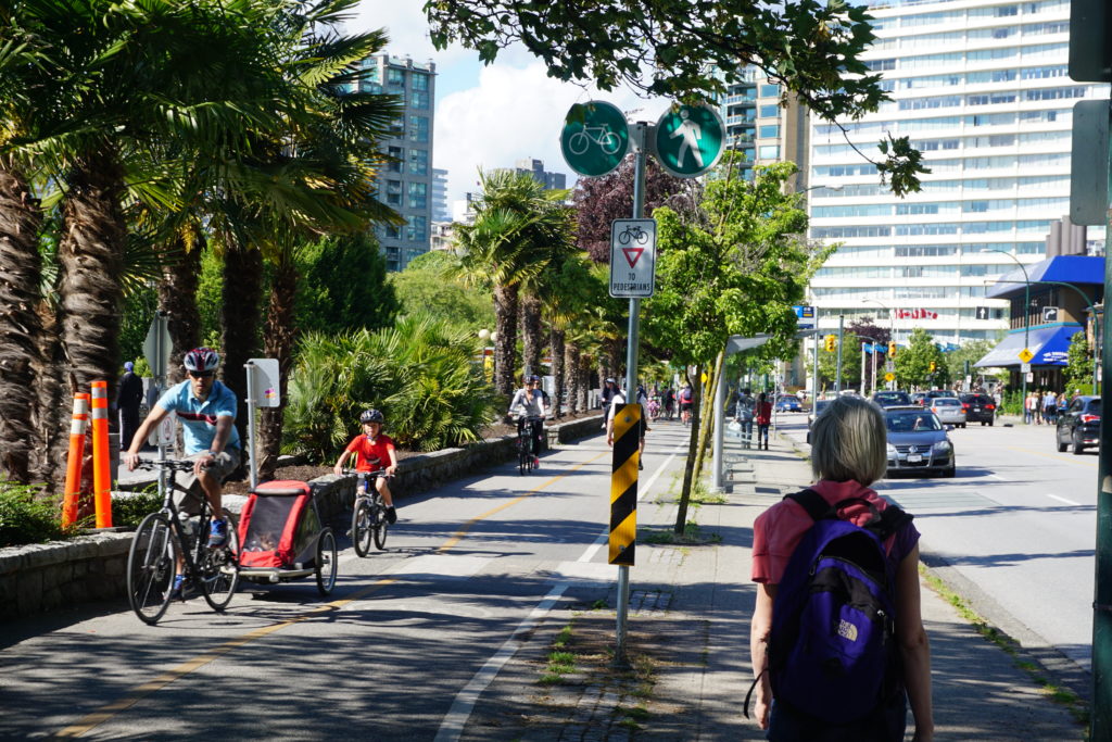 makes sense, bikes separate from peds